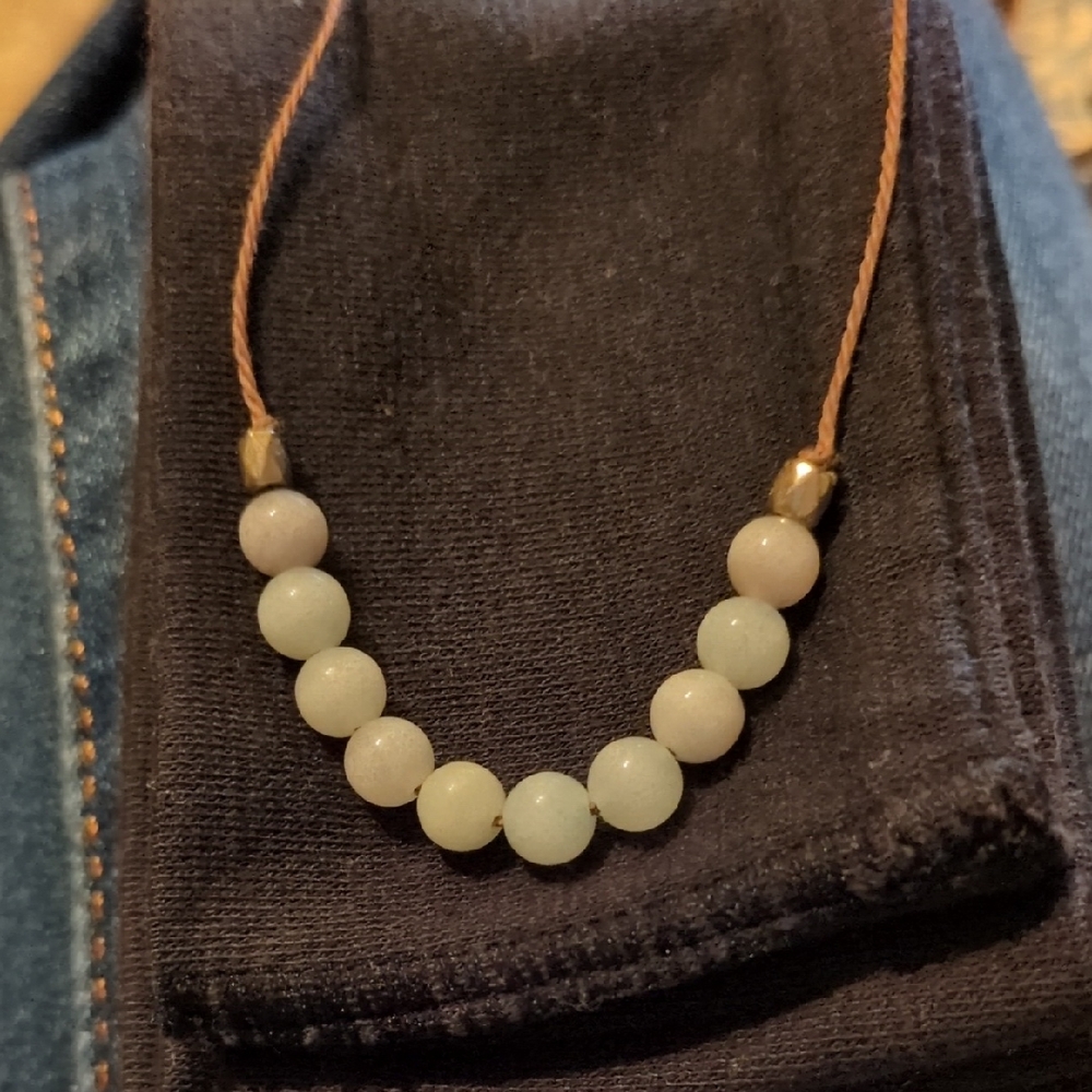 Elegant Beaded Necklace with Gold Accents